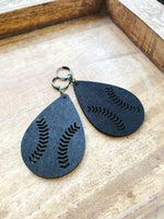 baseball mom earrings, baseball earrings, leverback earrings