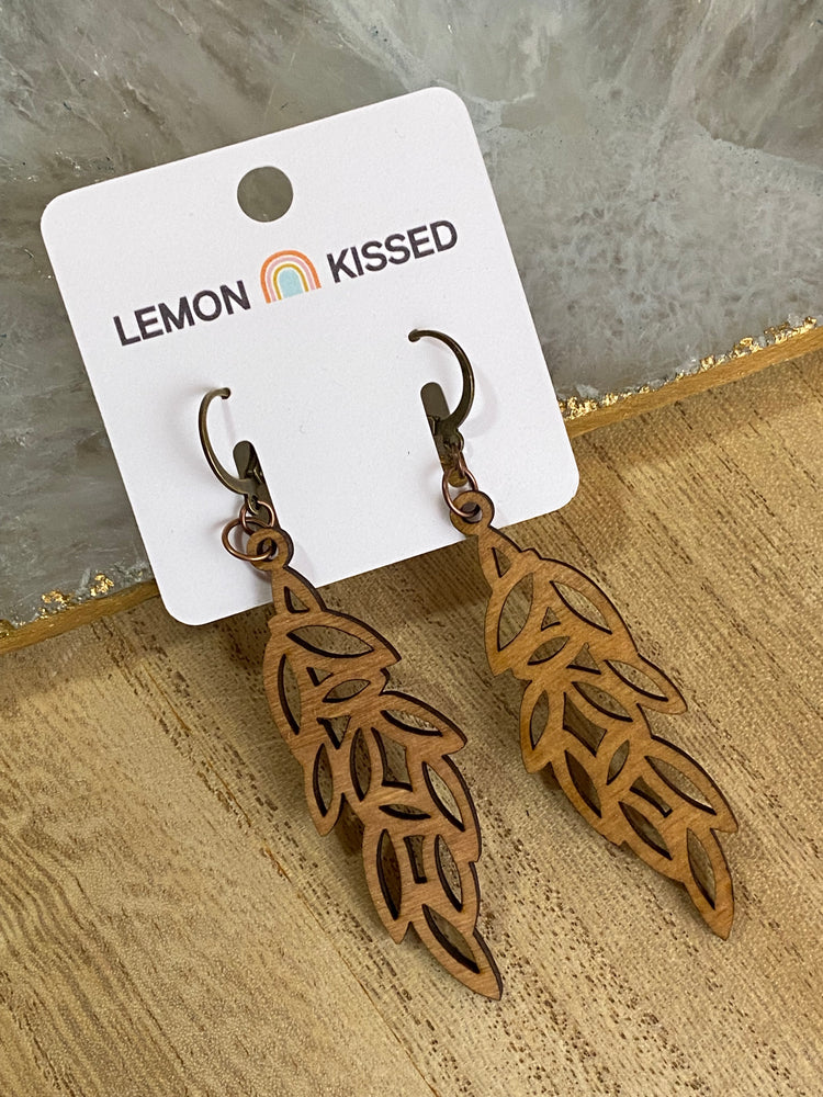 Maddy Wooden Dangle Earrings