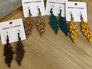 Maddy Wooden Dangle Earrings