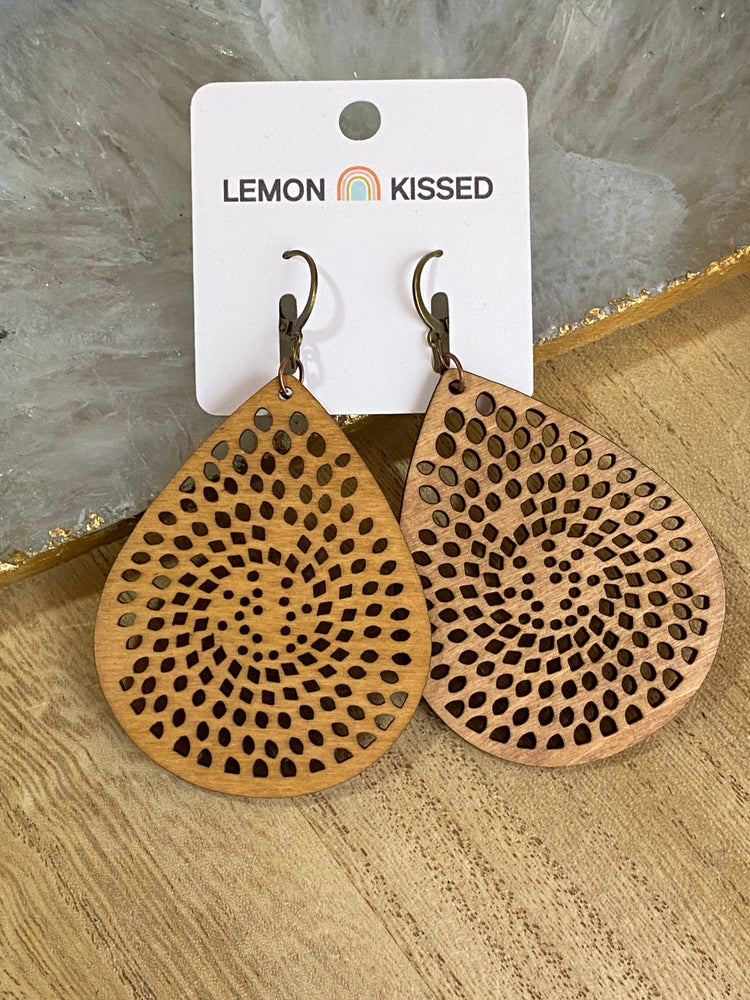 Olive Wooden Earrings